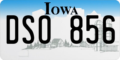 IA license plate DSO856