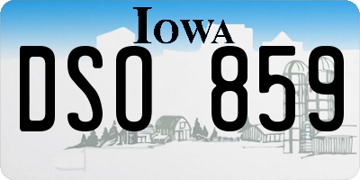 IA license plate DSO859