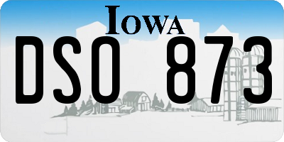 IA license plate DSO873