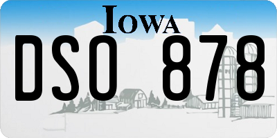 IA license plate DSO878