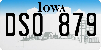 IA license plate DSO879