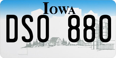 IA license plate DSO880