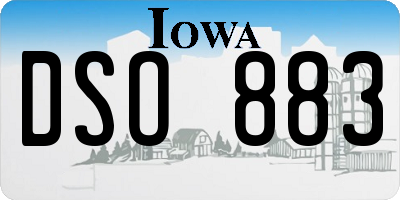 IA license plate DSO883