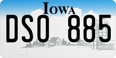 IA license plate DSO885