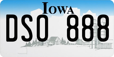 IA license plate DSO888
