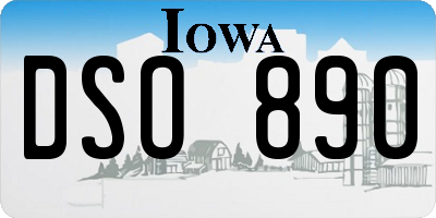 IA license plate DSO890