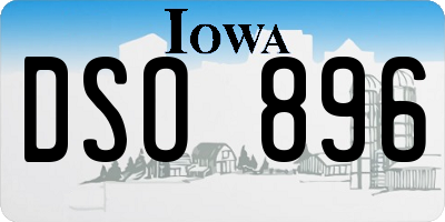 IA license plate DSO896