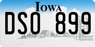 IA license plate DSO899