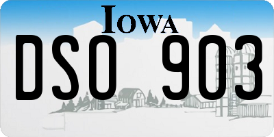 IA license plate DSO903