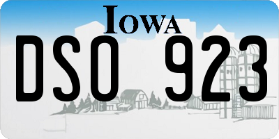 IA license plate DSO923