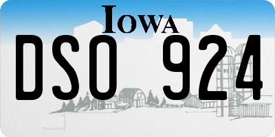IA license plate DSO924