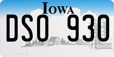 IA license plate DSO930