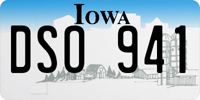 IA license plate DSO941