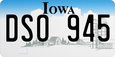 IA license plate DSO945
