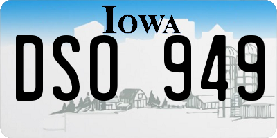 IA license plate DSO949
