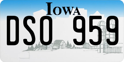 IA license plate DSO959