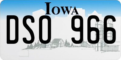 IA license plate DSO966