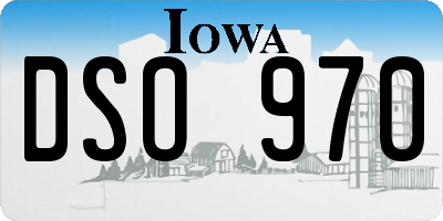 IA license plate DSO970