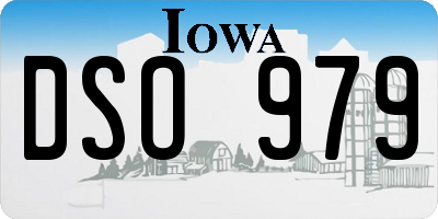IA license plate DSO979