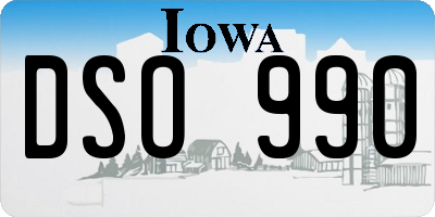 IA license plate DSO990