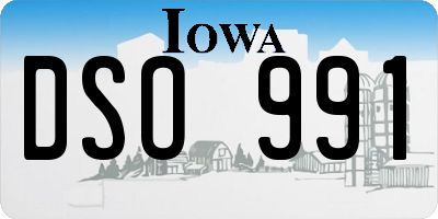 IA license plate DSO991