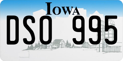 IA license plate DSO995