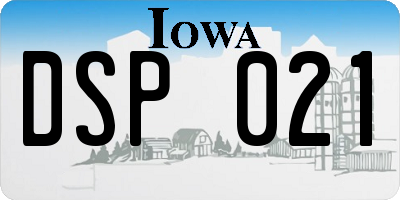 IA license plate DSP021