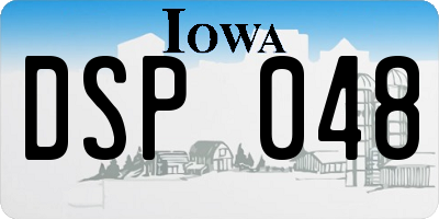 IA license plate DSP048