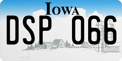 IA license plate DSP066