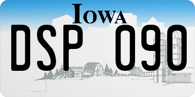 IA license plate DSP090