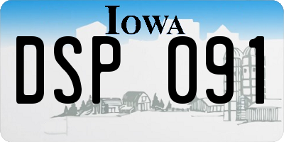 IA license plate DSP091