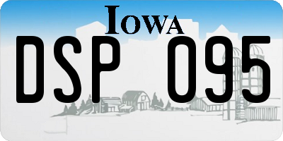 IA license plate DSP095