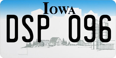 IA license plate DSP096