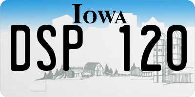 IA license plate DSP120