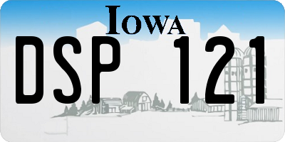 IA license plate DSP121