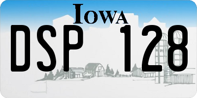 IA license plate DSP128