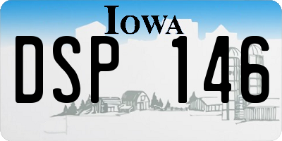 IA license plate DSP146