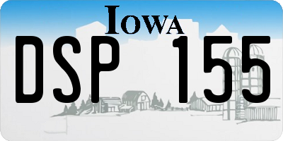 IA license plate DSP155