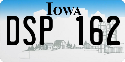 IA license plate DSP162