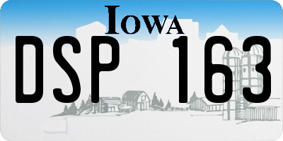 IA license plate DSP163