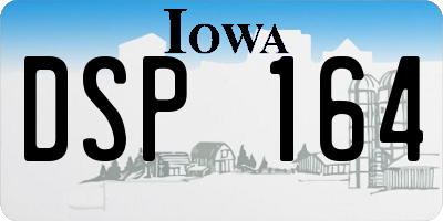 IA license plate DSP164