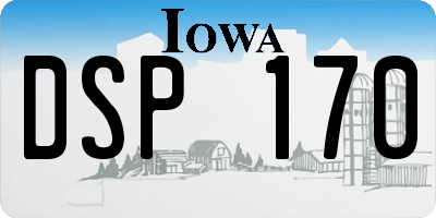 IA license plate DSP170