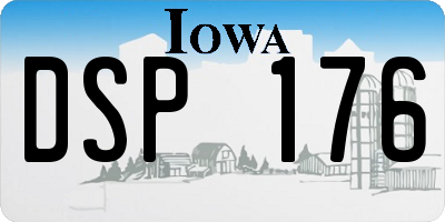 IA license plate DSP176