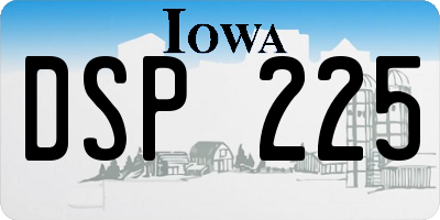 IA license plate DSP225