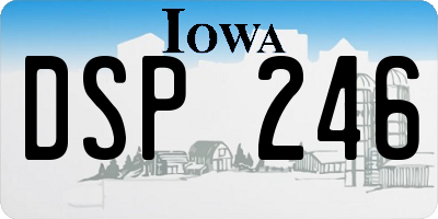 IA license plate DSP246