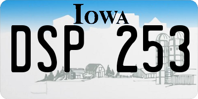 IA license plate DSP253