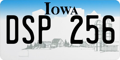 IA license plate DSP256