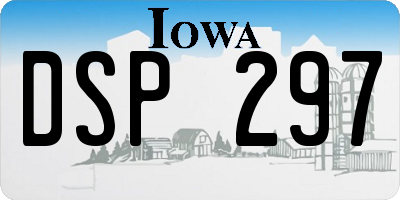 IA license plate DSP297