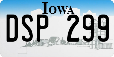 IA license plate DSP299