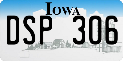 IA license plate DSP306